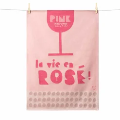 Tissage Moutet La Vie en Rose French Jacquard Tea Towel Discount