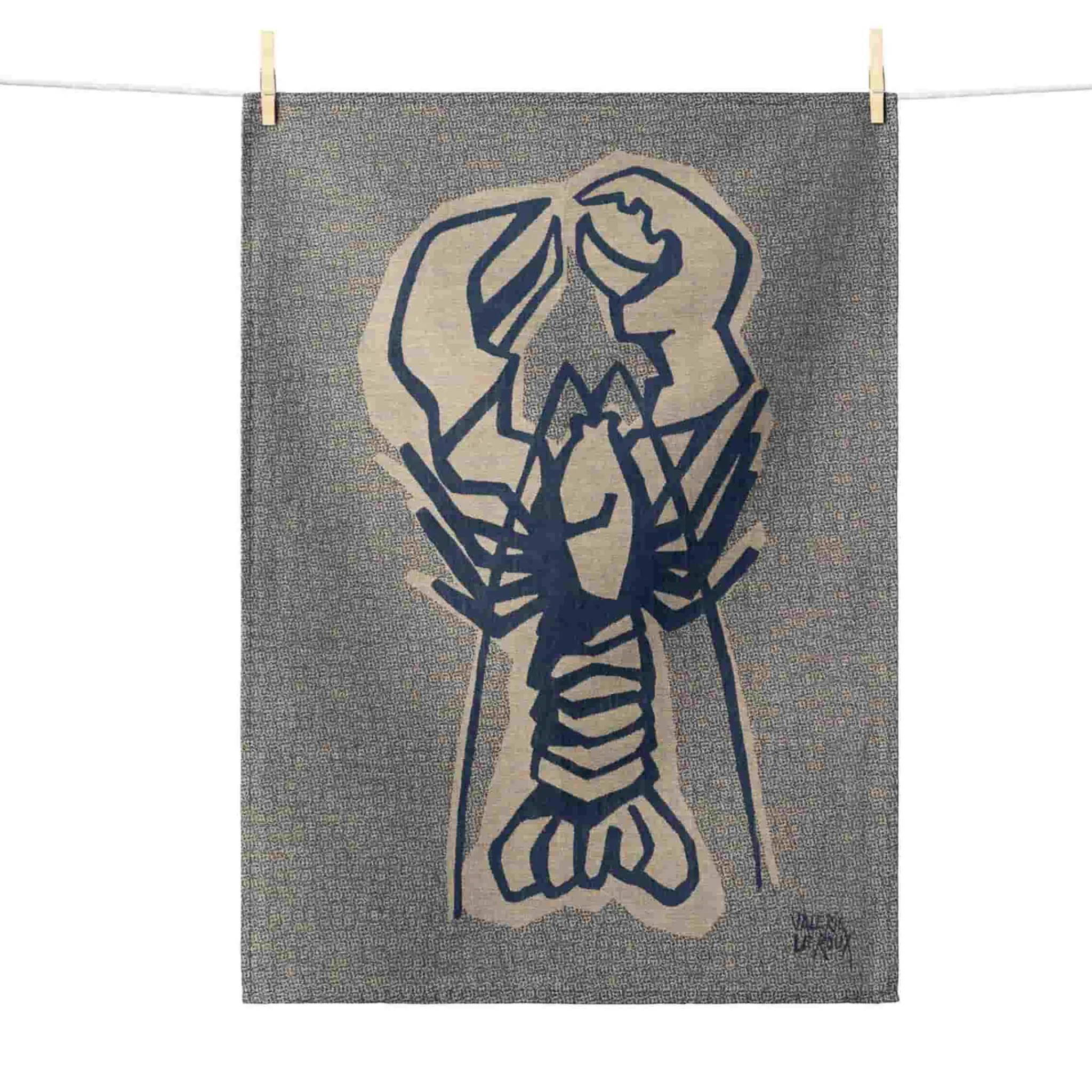 Tissage Moutet Lobster French Jacquard Tea Towel Online