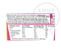 Tony's Chocolonely White Chocolate with Raspberry & Popping Candy, 180g Hot