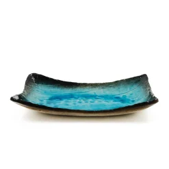 Kiji Stoneware & Ceramics Turquoise Crackle Glaze Platter Best
