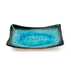 Kiji Stoneware & Ceramics Turquoise Crackle Glaze Platter Best