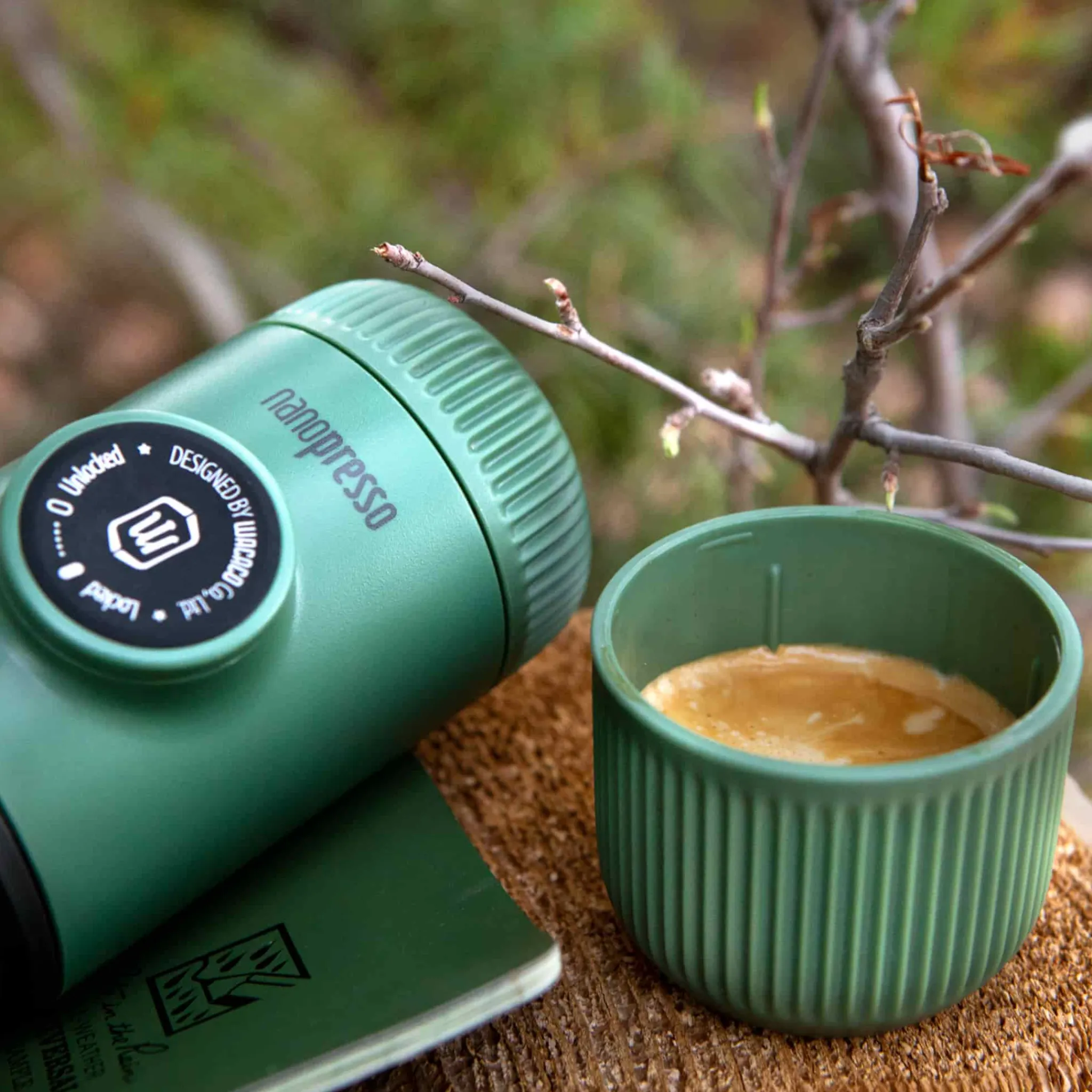 Wacaco Nanopresso Moss Green Elements Handheld Espresso Maker Discount