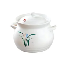 Chinese Cookware White Clay Soup Pot, 3.3L Clearance