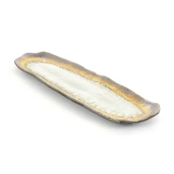 Kiji Stoneware & Ceramics White Glaze Sushi Platter Outlet