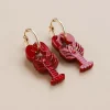 Wolf & Moon Lobster Hoop Earrings Outlet