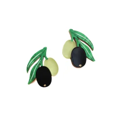 Wolf & Moon Olive Stud Earrings Outlet
