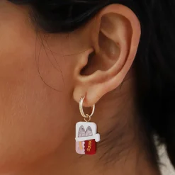 Wolf & Moon Tin of Sardines Hoop Earrings Clearance