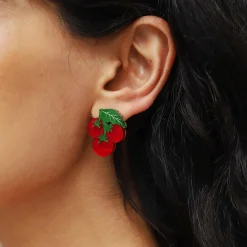 Wolf & Moon Tomato Stud Earrings Outlet