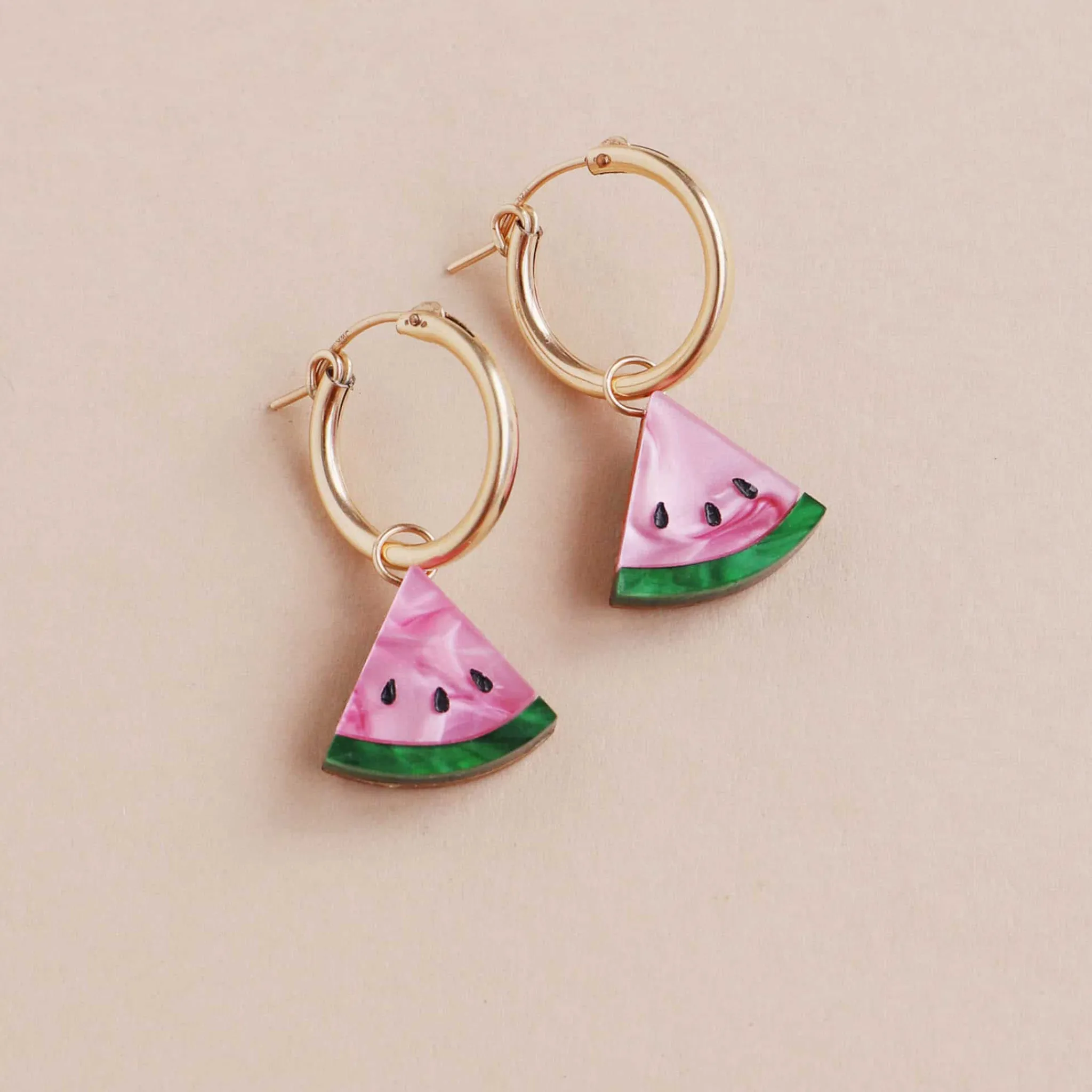 Wolf & Moon Watermelon Hoop Earrings Discount