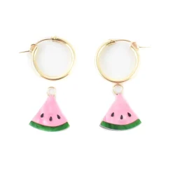Wolf & Moon Watermelon Hoop Earrings Discount