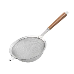 Suncraft Wood Handle Stainless Steel Mesh Strainer Sale