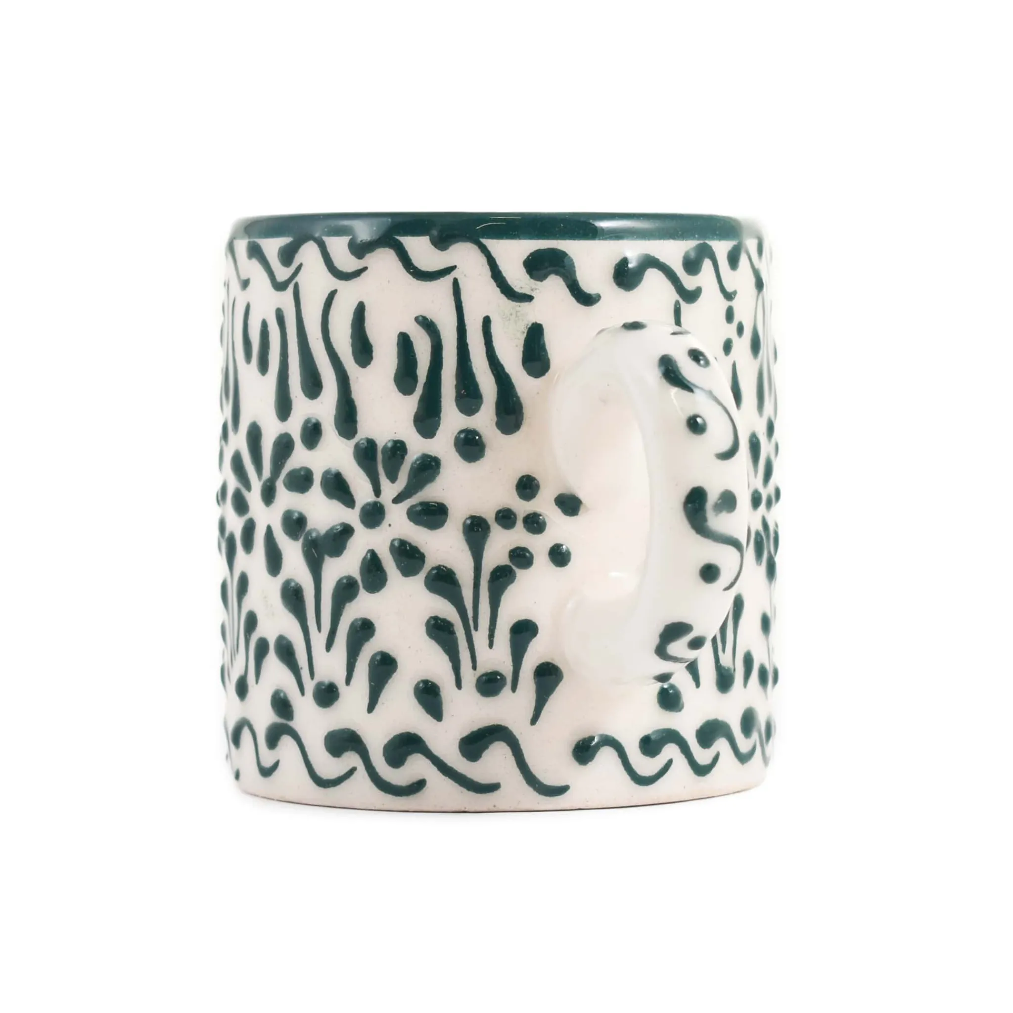 El Boyali Seramikler Yesil Ve Beyaz Boyali Coffee Cup, 140ml Discount