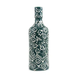 El Boyali Seramikler Yesil Ve Beyaz Boyali Oil Bottle, 395ml Sale
