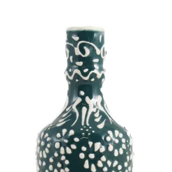 El Boyali Seramikler Yesil Ve Beyaz Boyali Oil Bottle, 395ml Sale