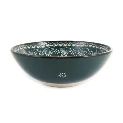 El Boyali Seramikler Yesil Ve Beyaz Boyali Serving Bowl, 26cm Online