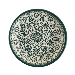 El Boyali Seramikler Yesil Ve Beyaz Boyali Shallow Bowl, 16cm Best