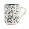 El Boyali Seramikler Yesil Ve Beyaz Boyali Straight Mug, 325ml Online