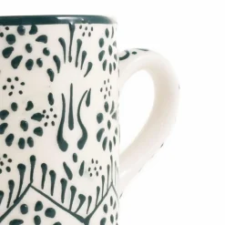 El Boyali Seramikler Yesil Ve Beyaz Boyali Straight Mug, 325ml Online