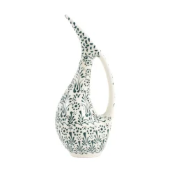 El Boyali Seramikler Yesil Ve Beyaz Boyali Tall Jug, 385ml Discount
