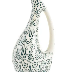 El Boyali Seramikler Yesil Ve Beyaz Boyali Tall Jug, 385ml Discount