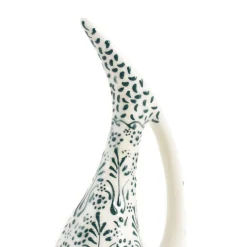 El Boyali Seramikler Yesil Ve Beyaz Boyali Tall Jug, 385ml Discount
